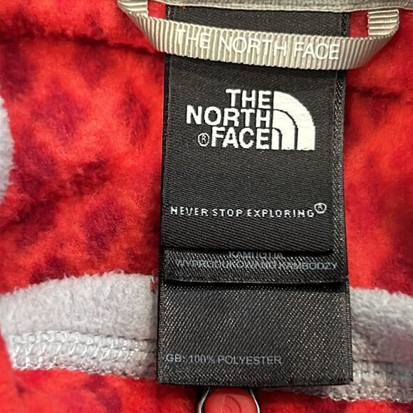 The north face red with diamonds fleece quarters zip size large - Picture 7 of 9